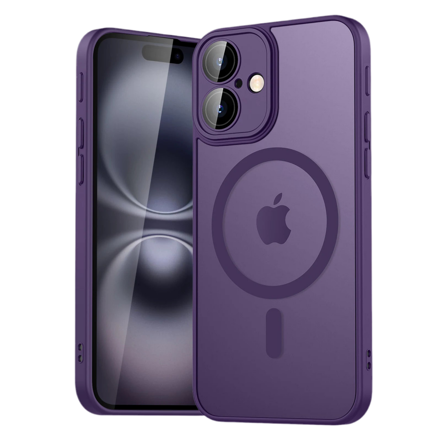 Luxury Magnetic Matte Translucent Armor Shockproof Case For iPhone 11 12 13 14 15 16 For Magsafe Wireless Charge Cover