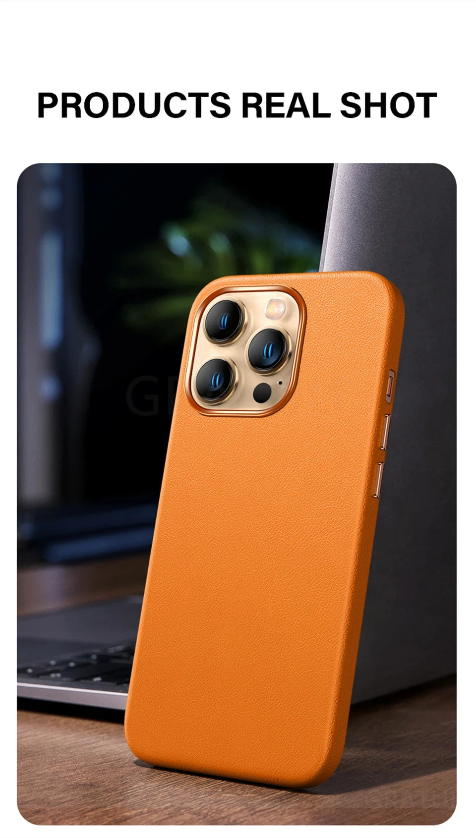 Original Leather Wireless Charging Animation Cases for iPhone 16 15 14 13 Pro Max Magsafe Phone Case Magnetic Cover Accessories