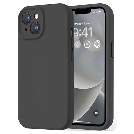 Luxury Black Phone Case For iPhone 16 15 14 11 12 13 Pro Max 7 8 Plus 13 Mini 16E SE 2022 Xr X Xs Matte Soft Back Cover Case