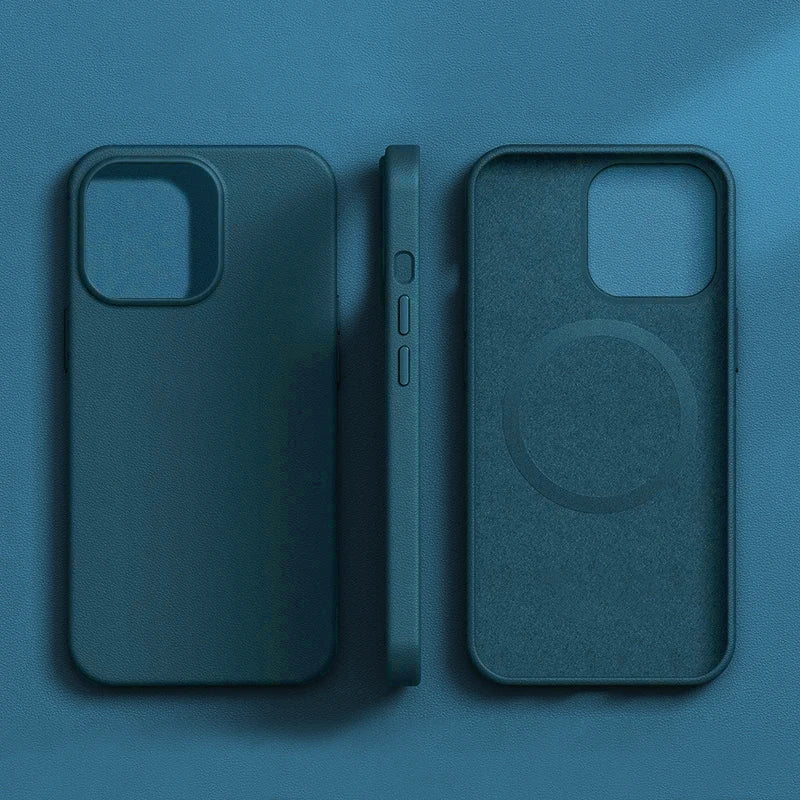 Original Leather Wireless Charging Animation Cases for iPhone 16 15 14 13 Pro Max Magsafe Phone Case Magnetic Cover Accessories