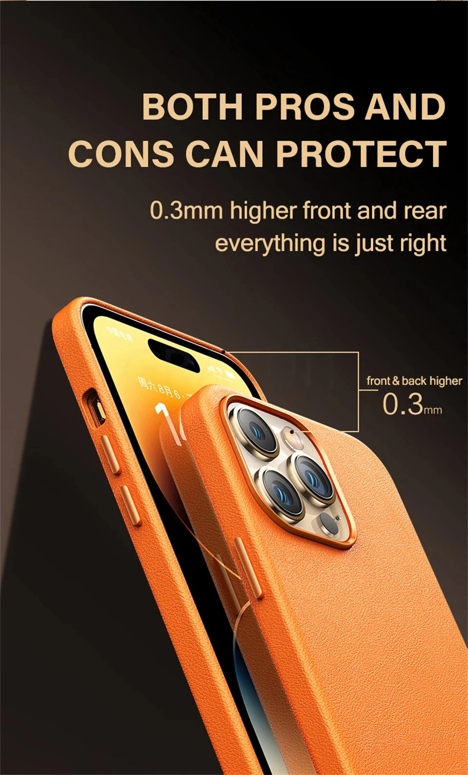 Original Leather Wireless Charging Animation Cases for iPhone 16 15 14 13 Pro Max Magsafe Phone Case Magnetic Cover Accessories